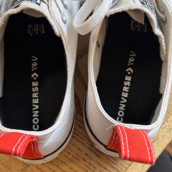 White CONVERSE All Star Platform Low Top Sneakers Size 7.5 (Women’s 9.5) - Picture 10 of 11